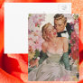 Vintage Bride and Groom, Newlyweds with Flowers Post Cards