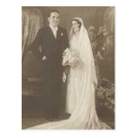 Vintage Bride & Groom Romantic Wedding Photography Post Cards