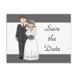 Vintage Bride & Groom Save the Date postcards