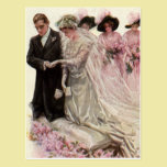 Vintage Bride Groom, Victorian Wedding Ceremony postcards