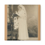 Vintage bride refrigerator magnet