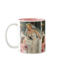 Vintage Bride with Flower Girl Coffee Mug