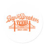 Vintage Bridge - Orange Round Sticker