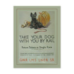 Vintage British Rail Scottie Postcard