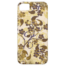 Vintage Brown Gold Floral Case-Mate iPhone 5 iPhone 5 Cases
