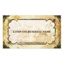 Vintage Brown & Tan Flourish Paper Business Cards