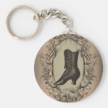 Vintage Brown Victorian  shoe  fashion Key Chain