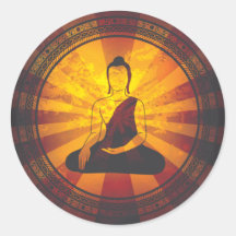 Vintage Buddha Print Sticker