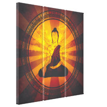 Vintage Buddha Stretched Canvas Print