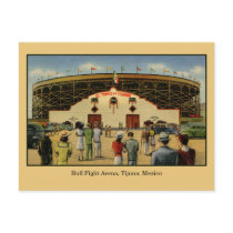 Vintage Bull fight arena Tijuna Mexico Postcards