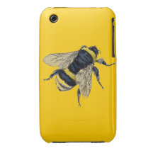 Vintage Bumble Bee iPhone 3 Case-Mate Cases
