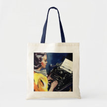 Vintage Business, Admin Secretary Typing a Letter Bag