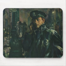 Vintage Business, Policeman on an Emergency Phone Mousepads