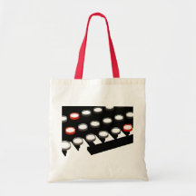 Vintage Business Typewriter Keyboard w Round Keys Bag