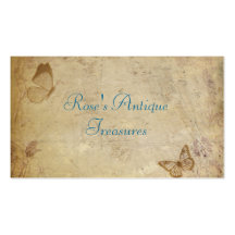 Vintage Butterflies Antique Store Business Card