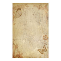Vintage Butterflies Customized Stationery