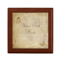 Vintage Butterflies Trinket Box