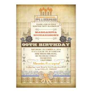 90th Birthday Party Invitations on Pin Announcements Birthday Invitations 90th Milestone Cake On