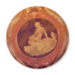 Vintage cameo fridge magnet