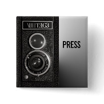 Vintage Camera On Media and Press Badge