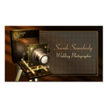 Vintage Camera Profile Card Business Cards
