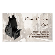 Vintage cameras business card