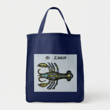 Vintage Cancer, Crab; Antique Signs of the Zodiac Bags