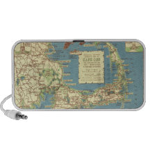 Vintage Cape Cod Map (1940) Travelling Speaker
