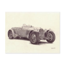 Vintage Car: Alpha Romeo 8C Post Card