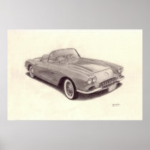 Vintage Car: Chevrolet Corvette Print
