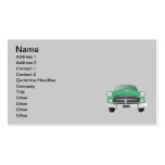 vintage_car_GREEN GRAY OLD-FASHIONED CAR graphic Business Cards