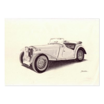 Vintage Car: MG TC Business Cards by Moses_He