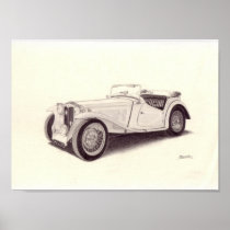 Vintage Car: MG TC Print