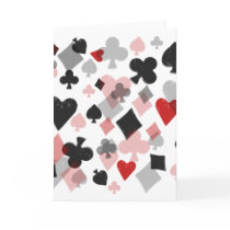 Vintage Card Suit Collage - Red & Black
