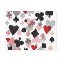 Vintage Card Suit Collage - Red & Black Postcards