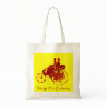 ViNTAGE CARS GATHERING , yellow brown Canvas Bag