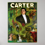 Vintage Carter the Mysterious Magic Poster
