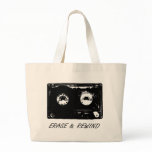 Vintage cassette design! canvas bags