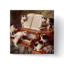 Vintage Cat Art:  Kittens' Recital Buttons