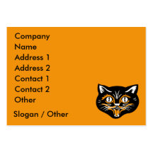 Vintage Cat Face Business Card Template