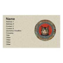 Vintage Cat's Life for Kitty Lovers Business Card Templates