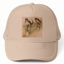 Vintage Cats on Bikes Hat