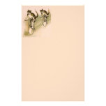 Vintage Cats on Bikes Personalized Stationery