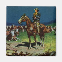 Vintage Cattle Rancher Magnet