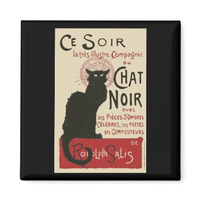 Vintage Ce Soir Le Chat Noir Poster Magnet