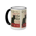 Vintage Ce Soir Le Chat Noir Poster mugs
