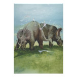 Vintage Centrosaurus Dinosaurs in the Meadow Personalised Invitations