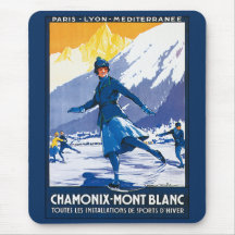 Vintage Chamonix - Mont Blanc Poster Mousepad