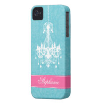 Vintage Chandelier and Damask Pattern