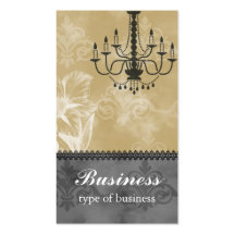 Vintage Chandelier Gladiola Business Card